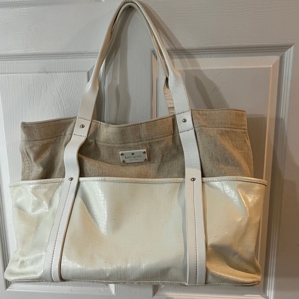 Kate Spade Large Multi-Purpose Canvas/Leather Tote Bag